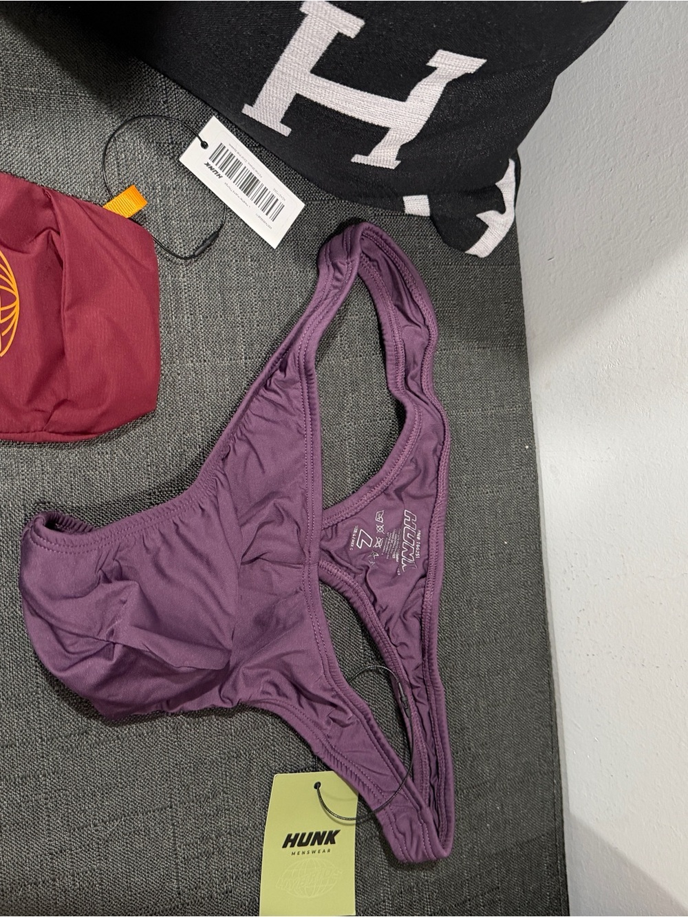 Hunk Men’s Purple Swim Hybrids - Low-Rise Athletic Fit